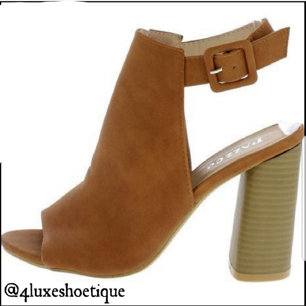 NEW HOST PICK Brown Mules Just In Peep Toe Booties